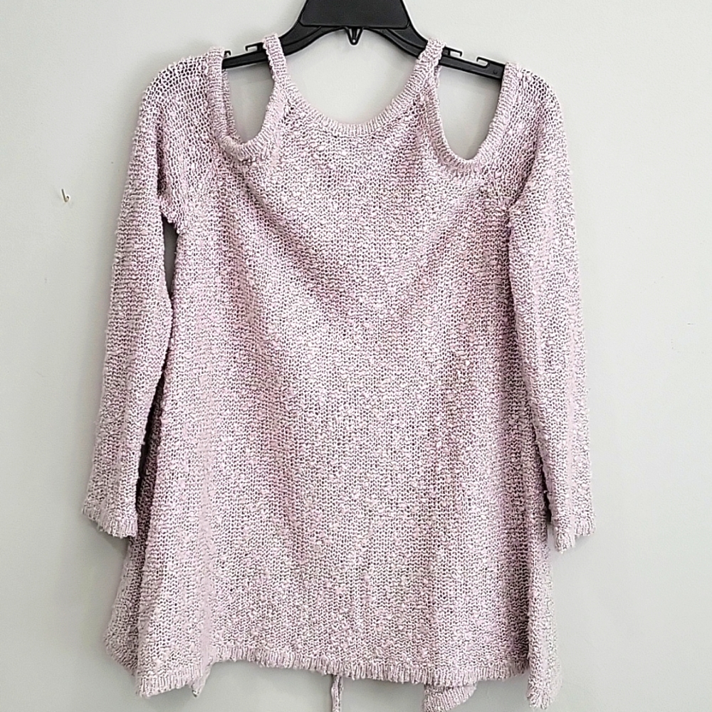 She + Sky cold shoulder sweater